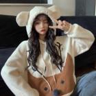 Fleece Hoodie Off-white - One Size