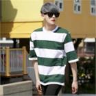 Boxy-fit Rugby-stripe T-shirt