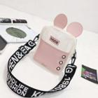 Contrast Color Ear Accent Shoulder Bag