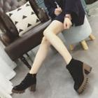 Genuine Leather Fleece-lined Short Boots