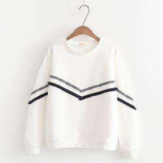 Ribbon Trim Sweatshirt