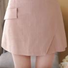 Inset Shorts Linen Blend Skirt