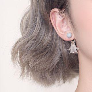 Bead & Petal Dangle Earring 1 Pair - As Shown In Figure - One Size