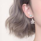 Bead & Petal Dangle Earring 1 Pair - As Shown In Figure - One Size