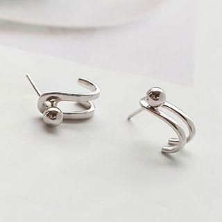 925 Sterling Silver Swing Earring 1 Pair - Earring - One Size
