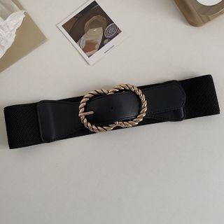 Faux Leather Waist Belt 401 - Black - One Size