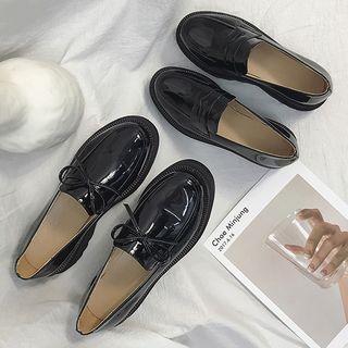 Patent Platform Penny Loafers