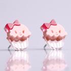 Miss Cupcake Strawberry Stud Silver Earrings