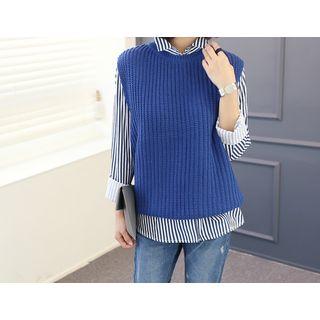 Slit-back Knit Vest