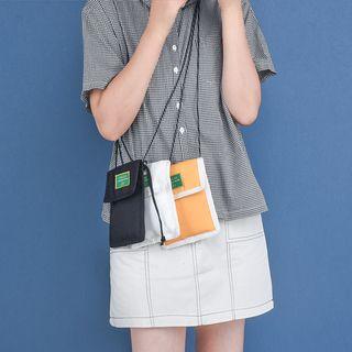 Applique Canvas Shoulder Pouch