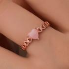 Heart Perforated Open Ring