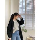 Plus Size Pure Wool Coat With Sash