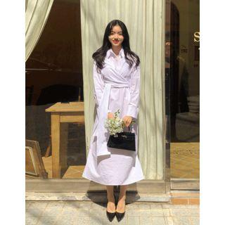 Dali Hotel Self-tie Maxi Shirtdress