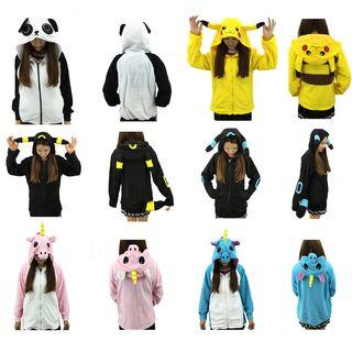 Cartoon-accent Hooded Jacket