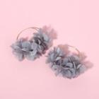 Lace Floral Ball Hoop Earrings