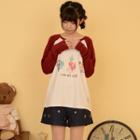 Printed Raglan Long-sleeve T-shirt