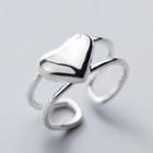 925 Sterling Silver Heart Ring S925 Silver - As Shown In Figure - One Size