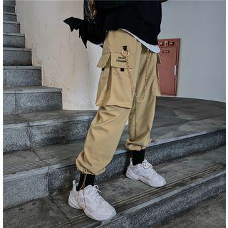 Lettering Cargo Pants / Hooked Pants Chain