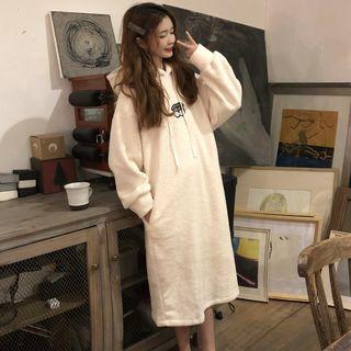 Embroidery Hoodie Dress