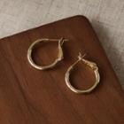 Hoop Stud Earring 1 Pair - A - 998 - Gold - One Size