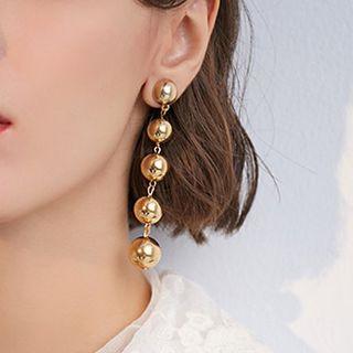 Alloy Bead Dangle Earring 1 Pair - As Shown In Figure - One Size