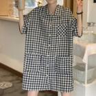 Plaid Pocket-detail Polo Dress As Shown In Figure - One Size