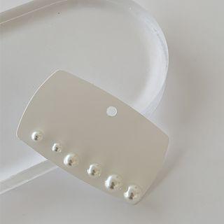 Set Of 6: Faux-pearl Earrings One Size