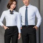 Couple Matching Long-sleeve Shirt / Straight-cut Dress Pants