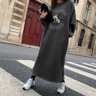 Varsity Letter Maxi Sweatshirt Dress