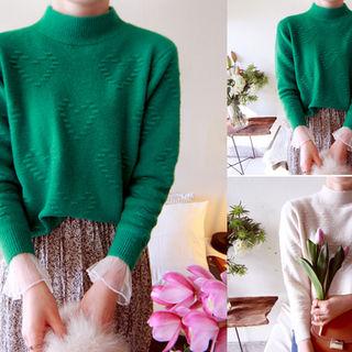 Crew-neck Textured Sweater