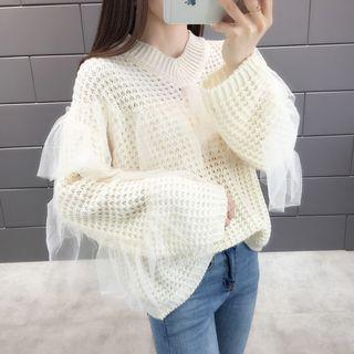 Mesh Paneled Sweater
