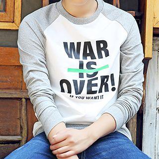 Lettering Raglan Sweatshirt