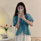 Short-sleeve Chiffon Blouse / Skirt