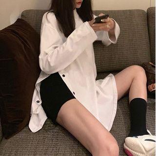 Button-up Long Sleeve T-shirt