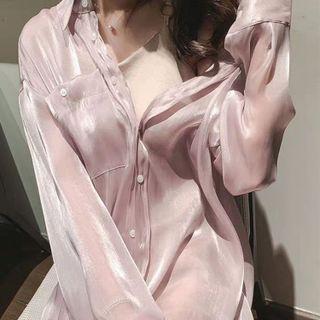 Mesh Overlay Shirt