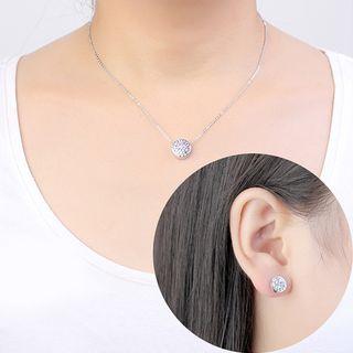 Set: Circle Necklace + Stud Earring