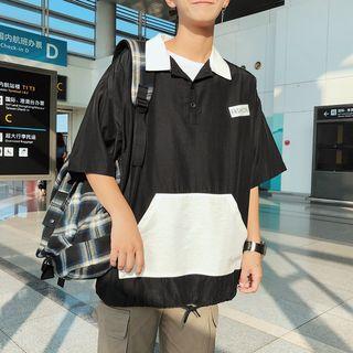 Color-block Loose-fit Polo Shirt