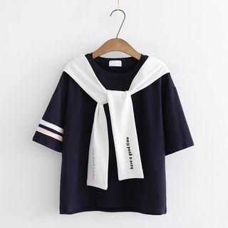 Sailor Style Short-sleeve T-shirt