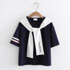 Sailor Style Short-sleeve T-shirt