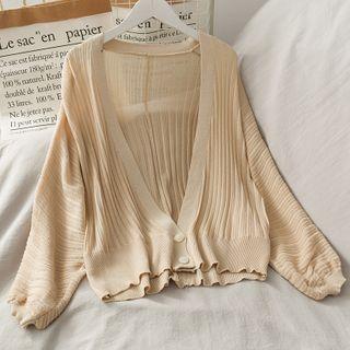 Pleated Light Knit Cape