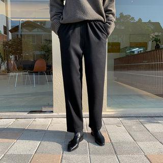 Flat-front Wool Blend Dress Pants