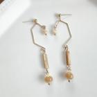Bead Geometric Drop Earring