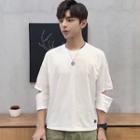 3/4-sleeve Cut-out T-shirt