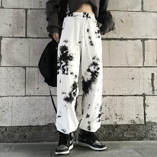 Drawstring Waist Tie-dyed Sweatpants