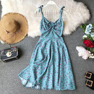 Spaghetti Strap Floral Midi A-line Dress (various Designs)