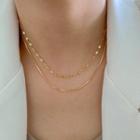 Layered Stainless Steel Choker E46 - Gold - One Size