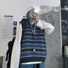 Striped Vest Blue - One Size