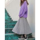 Glittered Accordion-pleats Maxi Skirt