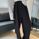High-waist Distressed Dress Pants