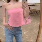 Tie-back Tube Top Pink - One Size